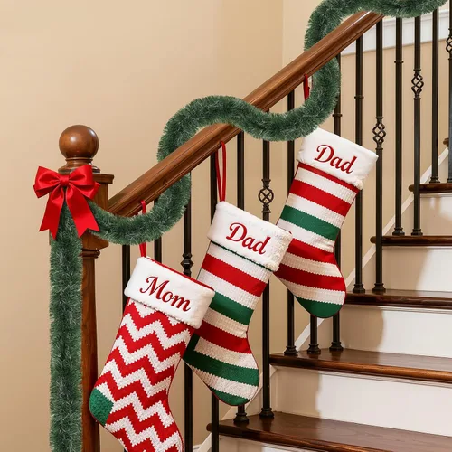 Miniatura 7 de Guirnalda de oropel de Navidad de 15,2 m, guirnalda metálica gruesa verde oscuro con diseño de torsión para árbol de Navidad, decoraciones