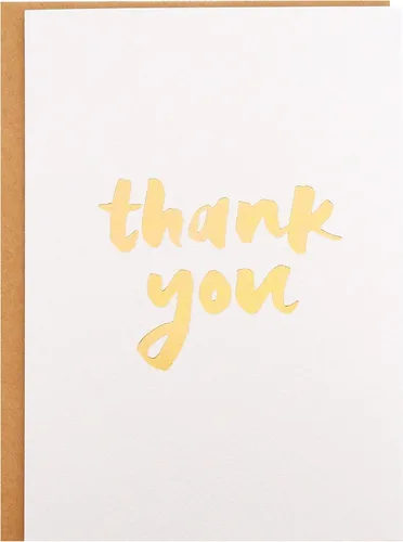CHRIZ.Z Tarjeta de agradecimiento – Tarjeta de textura única con letras frustradas con 1 sobres de papel kraft – 5 x 7 pulgadas en blanco en el