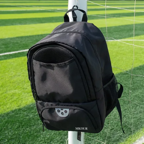 Miniatura 5 de Mkour Bolsa de fútbol – Mochila de voleibol con compartimento para pelotas y soporte