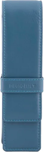 Miniatura 15 de DiLoro Estuche doble de cuero para lápices para dos bolígrafos y lápices (negro)