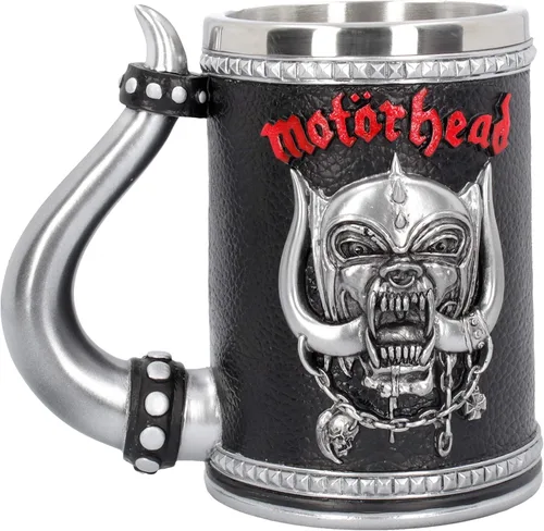 Nemesis Now Motorhead Tankard Jarra 14cm (5.5 in) Negro, Resina con Inserto de Acero Inoxidable