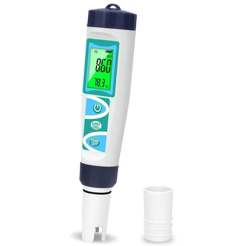 Probador de agua de hidrógeno Medidor de pH para agua potable pH multifuncional H2 ORP TDS EC Probador de temperatura de precisión Probador de