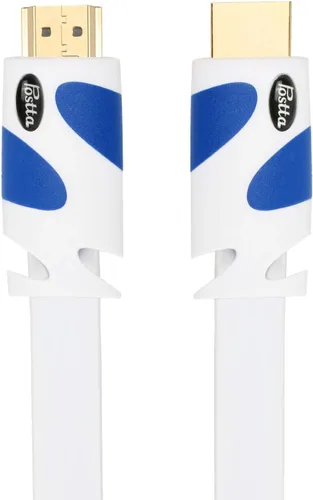 Miniatura 10 de Postta Cable HDMI plano de 100 pies, cable HDMI 2.0 plano con refuerzo de señal incorporado, soporte 4K, 3D, 1080p, Ethernet y retorno de audio