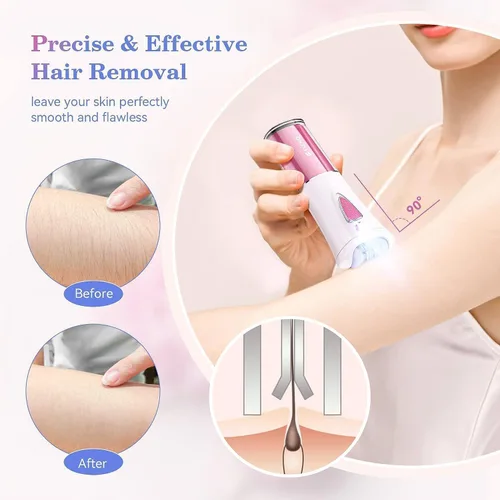 Miniatura 2 de Mini Epilator, Facial Hair Remover for Women, Full Body Smooth Glide Epilator, Portable Electric Lady Shaver for Face, Armpits, Arms, Bikini, and