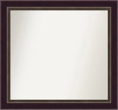 Miniatura 302 de Amanti Art Espejo de baño de bronce para sobre el fregadero, 24 x 24 pulgadas, espejo cuadrado de bronce Lara para tocador, marco de madera