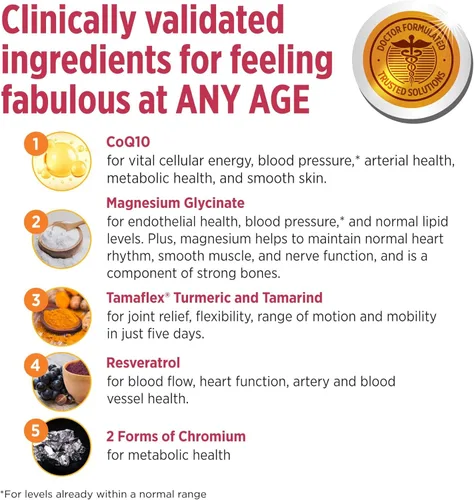 Miniatura 6 de DOCTORS' PREFERRED Daily5 Multivitamínico para mujeres y hombres, ingredientes clínicamente validados, corazón, articulaciones, circulación, 90