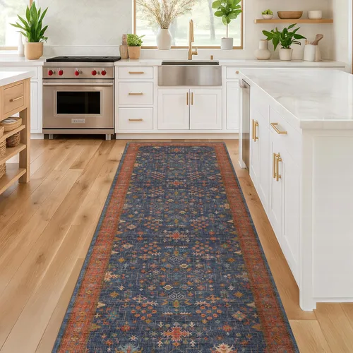 Miniatura 52 de Alfombra Boho Negra para Sala de Estar - Alfombra de Área Lavable de 10x14 Pies, Alfombras de Comedor para Debajo de la Mesa, Alfombra Suave de Pelo