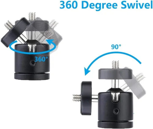 Miniatura 7 de Soporte de escritorio - Soporte de escritorio ajustable para cámara de 12.0-19.5 pulgadas con cabeza de bola giratoria de 360° y punta de tornillo