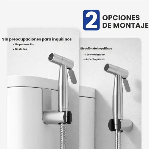 Miniatura 5 de BRITULIF Pulverizador de bidé de mano para inodoro, rociador de chorro para ducha musulmana, rociador de pañales de tela ajustable, accesorio