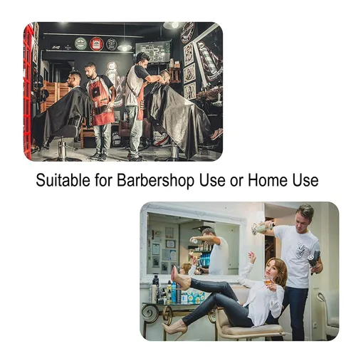 Miniatura 8 de Pelocapa - Capa de barbero para hombres, capa de corte de pelo con cierres de presión, vestido de peluquería profesional grande resistente al agua
