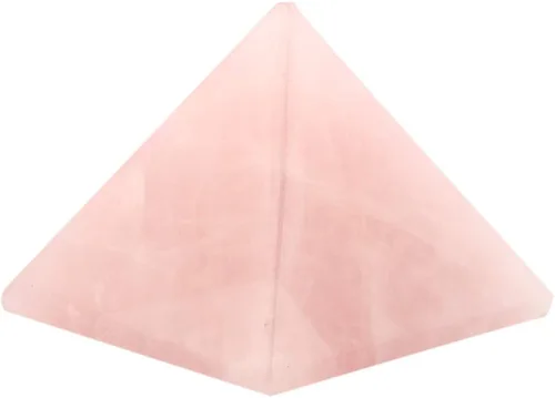 Pirámide de cuarzo rosa natural de 1.5 pulgadas, cristal curativo de chakras, piedra de reiki, piedra preciosa, desviación de radiación, decoración