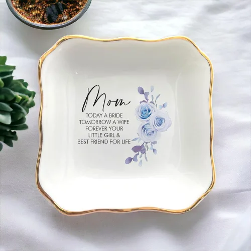 Miniatura 4 de Plato de cerámica para baratijas, regalo de cumpleaños para mamá, abuela, madrinas, tía, madre de la novia, madre del novio, regalo de boda
