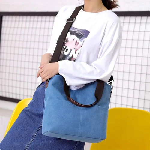 Miniatura 7 de DOURR Hobo - Bolsos cruzados de lona para mujer, bolso cruzado de moda de algodón