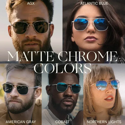 Miniatura 8 de Randolph Eyewear Aviator Sunglasses for Men & Women Non-Polarized & Polarized Lenses, Matte Chrome UV Protection Sunglasses