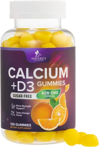 Miniatura 10 de Gomitas de suplemento de calcio – Gomitas de calcio sin azúcar con vitamina D3 para una mejor absorción – Apoya la salud inmunológica, huesos