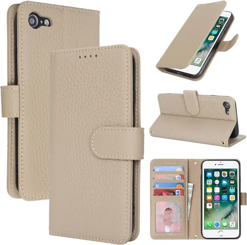 Miniatura 155 de Zouzt Funda para iPhone 11 de 6.1 pulgadas de piel auténtica con 4 ranuras para tarjetas, tarjetero con bloqueo RFID, tapa magnética, función atril