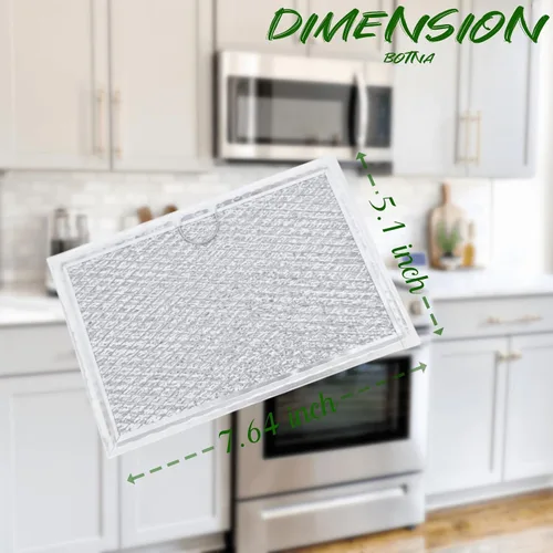Miniatura 3 de Filtro de microondas de repuesto para GE WB06X10608, filtro de ventilación de microondas para Frigidaire 5304464105 5" x 7-5/8" x 1/8", paquete de 2
