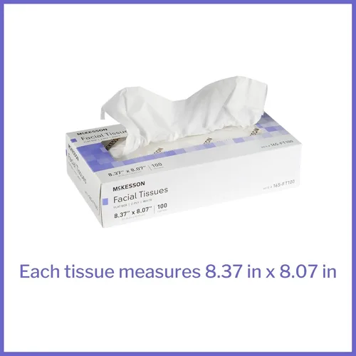 Miniatura 4 de McKesson Cajas de pañuelos faciales [100 unidades] tejido, 2 capas