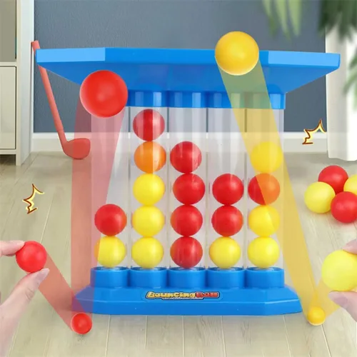 Miniatura 2 de Juego de pelota de rebote, juegos de fiesta familiar para adultos, saltando, conecta las bolas del mismo color seguido, juegos de mesa de mesa