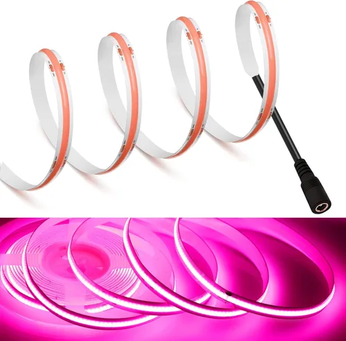 Miniatura 25 de MDee】Tira de luces LED COB de 3000K blanco cálido 1.64 pies/0.5m 5V cinta de luces LED flexibles CRI 90+ 800LM/m 320LEDs/m para decoración