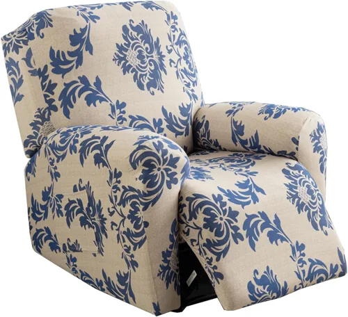 Miniatura 9 de KRFOONN Fundas elásticas para sillón reclinable con estampado, fundas para sillas reclinables de 4 piezas, fundas para sillón reclinable Lazy Boy