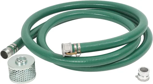 Eastrans El kit de bomba de manguera de descarga incluye manguera de succión de PVC verde de 2 x 20 pies, filtro de succión de orificio redondo de