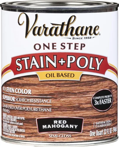 Miniatura 3 de Varathane 243867 - Tinte de una sola aplicación a base de aceite + Spray de poliuretano, 340 g, Rojo Caoba rojo (Red Mahogany)