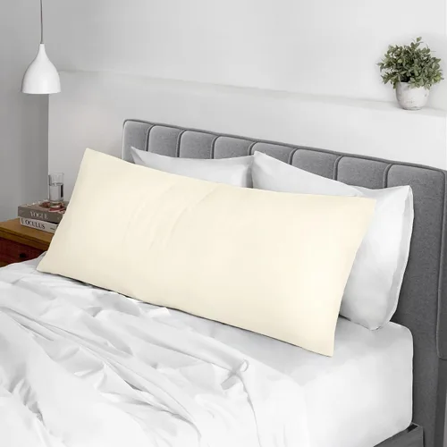 Miniatura 23 de Pizuna Juego de 2 fundas de almohada de 100 % algodón puro, tamaño estándar, color blanco, lujosas fundas de almohada de 400 hilos de satén