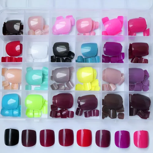Miniatura 5 de LoveOurHome Uñas postizas a presión para mujer, uñas postizas con pestañas de pegamento, 576 unidades, uñas postizas a presión, uñas cortas