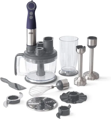 Miniatura 8 de Dash Chef Series - Batidora de mano de inmersión de 5 velocidades con cuchillas de acero inoxidable, accesorio para batidora y guía de recetas