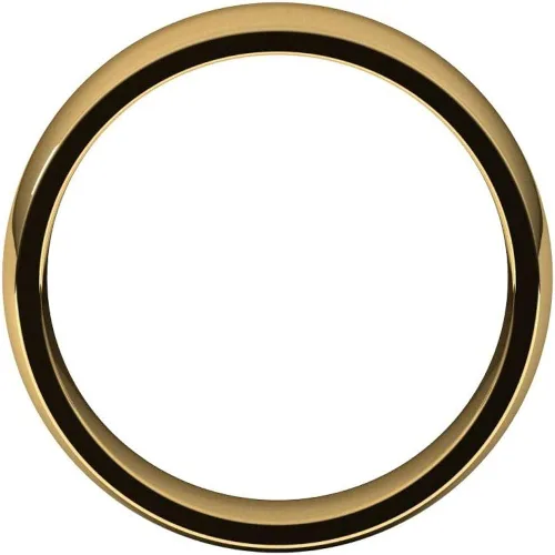 Miniatura 2 de Anillo de boda de oro amarillo de 18 quilates de 0.197in de ajuste cómodo, clásico, liso, tradicional, talla 9.5, Oro