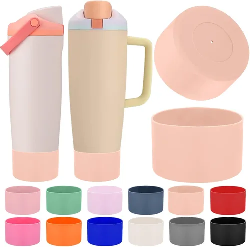 Miniatura 34 de Mity rain 2 piezas de botas protectoras de silicona para botellas y vasos FreeSip Sway de Owala de 30 oz y 40 oz - Accesorios para owala, mejora