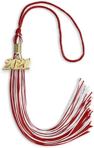 Miniatura 7 de Endea Graduation - Borla de doble color mixto con fecha dorada (negro/dorado antiguo, 2021)
