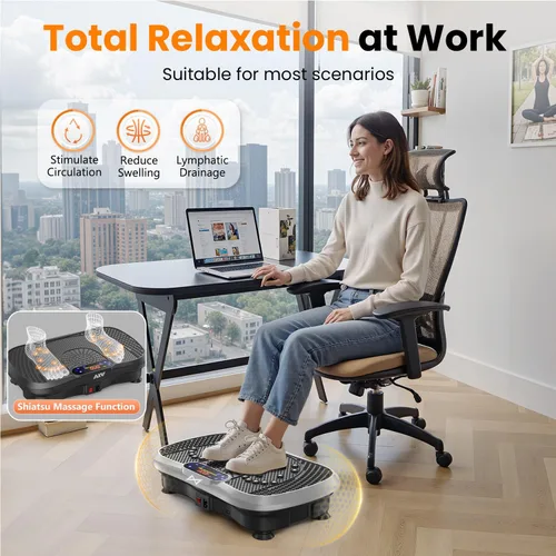 Miniatura 6 de AXV Vibration Plate Fitness Platform Exercise Machine Vibrating Shaking Full Body Shaker Workout Vibrate Stand Shake Board Sport for Weight Loss Fat
