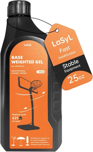 LaSyL Gel con peso base (25/50 onzas) – Reemplazo de arena y saco de arena para anclar aros de baloncesto portátiles, sombrillas al aire libre y