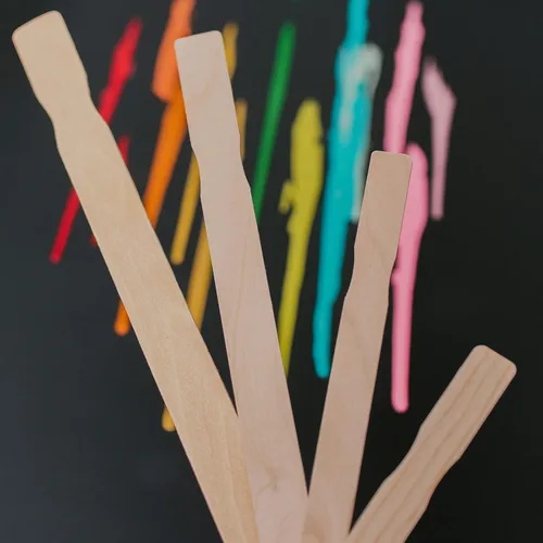 Miniatura 4 de Palos de pintura de 9 pulgadas, caja de 25 agitadores de pintura de madera dura, paletas de mezcla de madera para epoxi o resina, marcadores