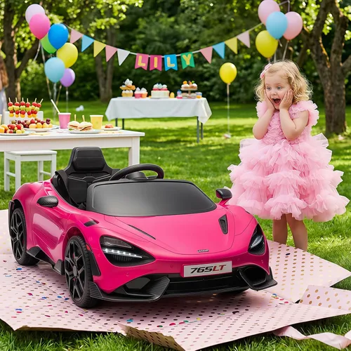 Miniatura 2 de Automóvil de paseo para niños con licencia McLaren 765LT para niños de 3 a 6 años, coche eléctrico de 12 V con batería eléctrica, con control remoto