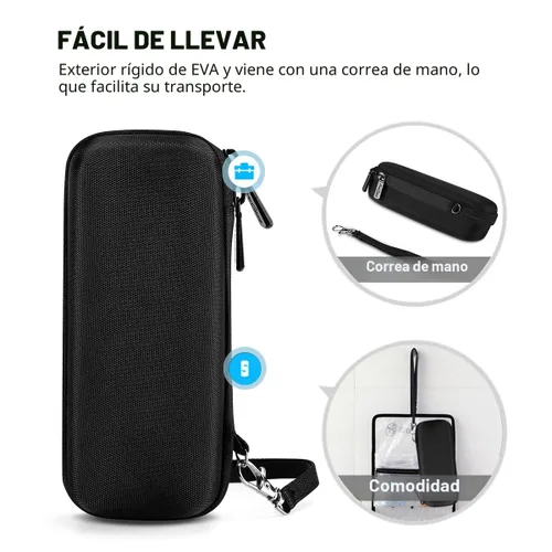 Miniatura 3 de ProCase Estuche rígido para recortadora y afeitadora eléctrica, organizador de viaje bolsa de transporte para QP2520 QP2530 QP2620 QP2630 - Negro