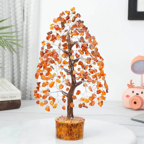 Miniatura 3 de ZAICUS Árbol de cristal de cornalina – Árbol de la vida de chakras, árbol de piedras preciosas para energía positiva, decoración de Feng Shui