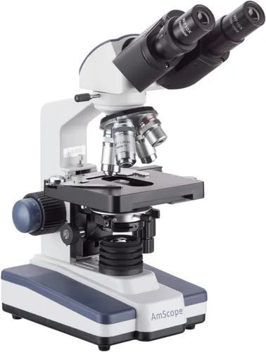Miniatura 9 de AmScope B120C-WM-BS Siedentopf Microscopio Compuesto Binocular, Ampliación 40X-2500X, Campo Claro, Iluminación LED, Condensador Abbe, Etapa Mecánica