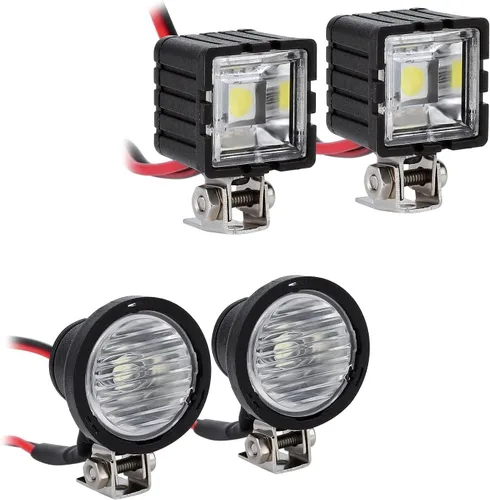Miniatura 8 de INJORA Luces LED para rastreador RC para Axial TRX-4 TRX6 SCX10 90046 Wraith Redcat Gen8 1/10 RC Crawler Car, 4