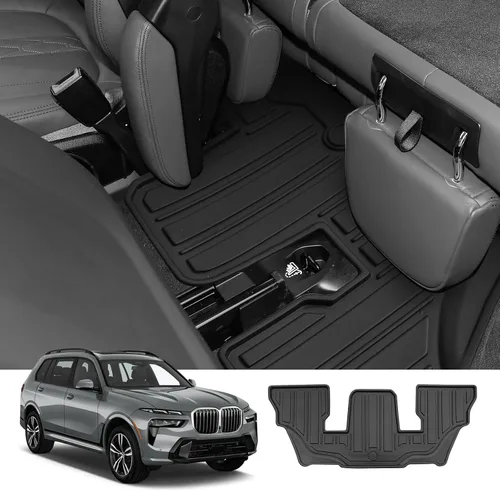 Miniatura 3 de Alfombrillas personalizadas para BMW X7 2019-2025 2026 de 6 asientos, 3 filas de forro de maletero de carga y tercer respaldo, alfombrillas