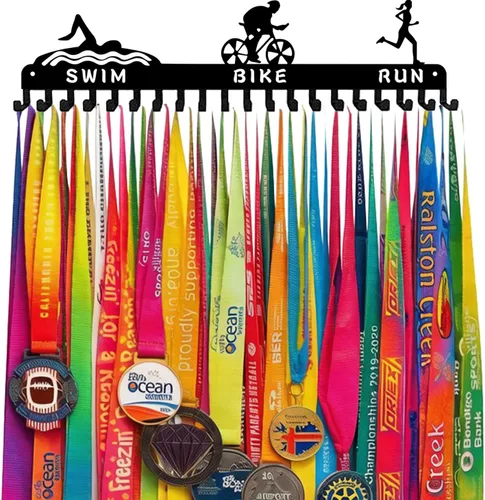Miniatura 22 de Medal Hanger Display - She Believed She Could She Did - Personalized Medal Holder for Sport Race Runner Sturdy Steel Metal Plaque Over 63 Medals