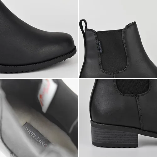 Miniatura 7 de Comfy Moda Botas Chelsea de cuero impermeables para mujer
