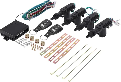Kit de sistema de bloqueo central universal de 12 V para automóvil, actuadores de bloqueo eléctrico de 4 puertas con control remoto