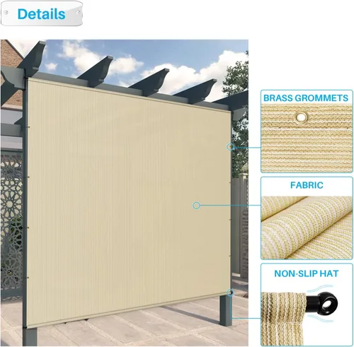 Miniatura 2 de Patio 12 x 11 pies Toldo de Pérgola de Reemplazo con Ojales y Varillas Ponderadas para Protección Solar al Aire Libre, Bloque UV para Gazebo, Patio