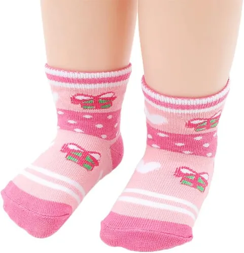Miniatura 4 de QandSweet Calcetines antideslizantes para bebés y niñas, color rosa, 12 pares