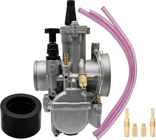 Carburador Universal PWK de 28mm Compatible con Jet de Potencia para Motores de 75cc a 200cc, para todo tipo de motocicletas motocross, quads,