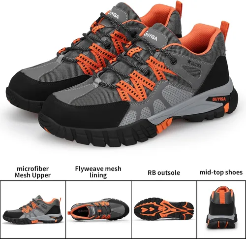 Miniatura 8 de GLANOUDUN Steel Toe Shoes for Men Outdoor Men's Work Sneakers Comfort Safety Toe Working Shoes for Men Indestructible Industrial Construction Shoes