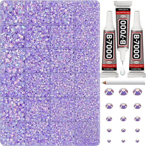 Miniatura 18 de 31000 piezas de diamantes de imitación para hacer brillar, kit de 3 mm de diamantes de imitación con parte trasera plana para manualidades, ropa